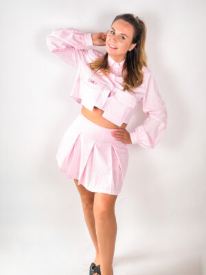 SPÓDNICO SPODNIE W PASKI  Z WISKOZĄ La MiLLa