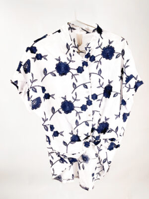 BAWEŁNIANA KOSZULA Z KRÓTKIM RĘKAWEM