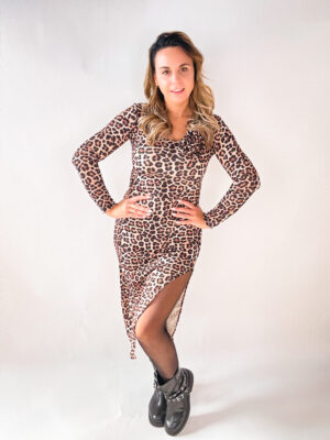 Sukienka w panterkę