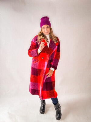 OVERSIZOWY PŁASZCZ W KRATĘ